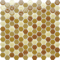 Mosaico hexagonal de cristal negro y gris para decoración